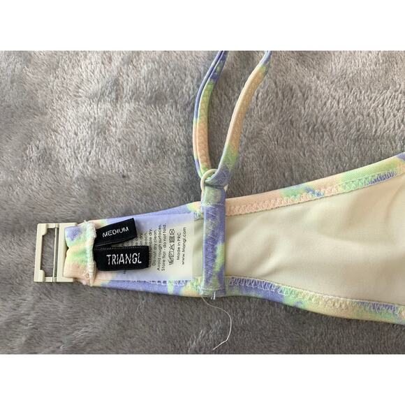 Triangl Bikini Top Swim Vacation Pastel Tie Dye Size Medium - Picture 6 of 7